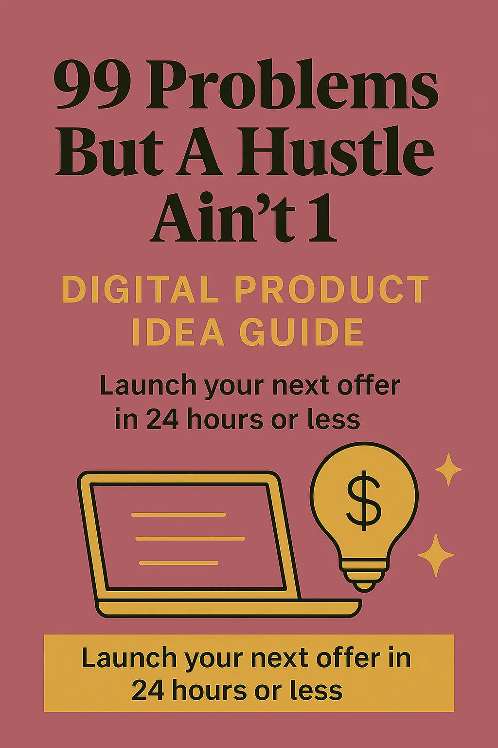 99 Problems But A Hustle Aint 1 : Choose from 100 Pre-Researched Digital Product Ideas You Can Launch FAST